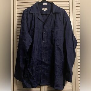 Givenchy Monsieur guayabera Button down men’s  linen 100% Sz M